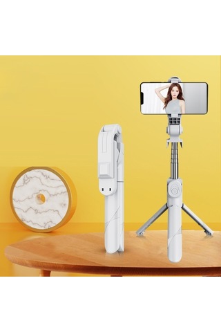 Cbtx Xt02p Mini Bluetooth Canlı Tripod Selfie Stick Beyaz