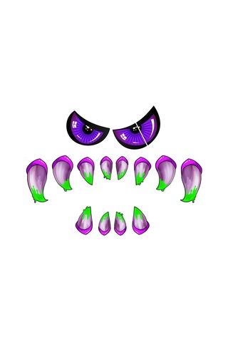 Skycity Korkunç Göz Ve Dişli Desenli Mor Halloween Araba Bagaj Sticker Seti - Dekoratif Atmosfer Oluşturucu Mor