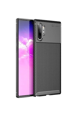 Samsung Galaxy Uyumlu Note 10 Plus Karbon Görünüm Negro Silikon Kilif 545333738