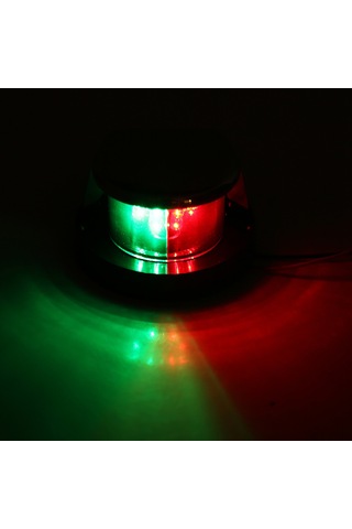 Shineyee Tek Parça Led Gemi Navigasyon Lambası, Çinko Alaşımlı, Su Geçirmez, Kırmızı+yeşil Işık, 2 Mil Görünürlük, Kolay Kurulum