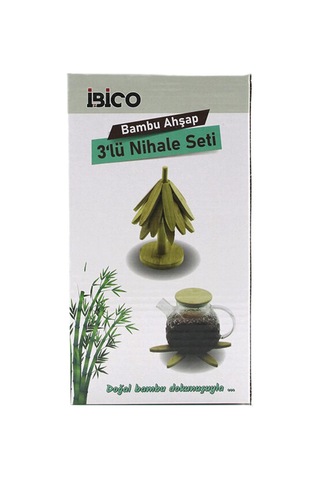 Standlı Ağaç Model 2pcs Ahşap Bambu Katlanır Nihale Yapraklı Çiçek Modeli Çap: 20cm 4741 Açık Mavi