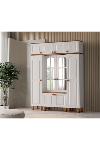 Rüzgar Mdf Portmanto Krem - Meşe