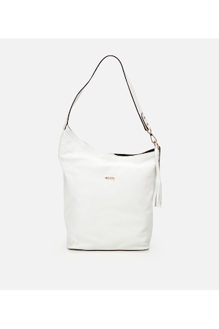 Hotiç Kadın Deri Beyaz Asimetrik Yumuşak Dokulu Omuz Çantası 03cah309160a900 Beyaz