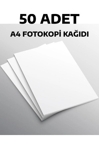 Nistabolje 50 Adet A4 Kağıt Fotokopi Kağıdı Genel