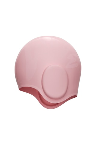 Wave Su Geçirmez Düz Renk Kulak Koruyucu Silikon Yüzme Bonesi, Renk: Pembe