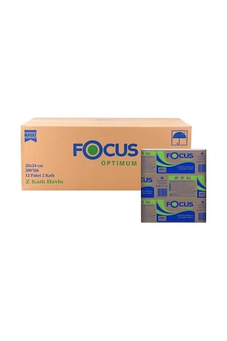 Focus Optimum Dispenser Z Katlı Havlu 12 x 200'lü Paket
