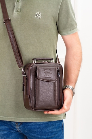 Koyu Kahverengi Deri Çelik Kasalı Telefon Bölmeli El Ve Omuz Çant