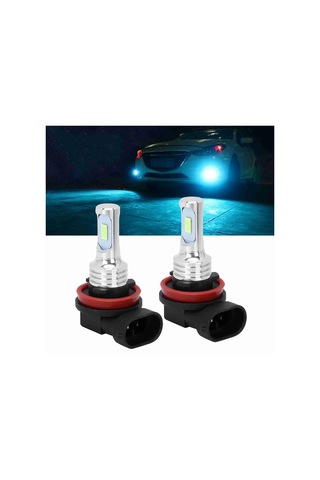 Shineyee H8/h11 80w 8000k Buz Mavisi Faro Lambaları, 12-24v Evrensel, Csp Işık Damlaları, Hızlı Tepki, Alüminyum Gövde, Kolay Kurulum 2 Adet