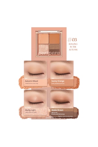 Mat, Parıltılı Tonlarda 5'li Far Paleti Perıpera Ink Pocket Shadow Palette 03 Rolling İn The Autum 62207048