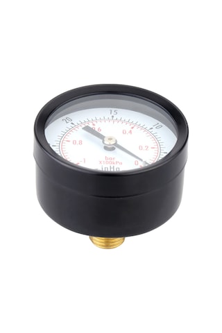 Yaleker Kompakt Çift Skaleli Vakum Basınç Ölçer, 0 -30inhg/ 0 -1bar Ölçüm Aralığı, Taşınabilir Tasarım