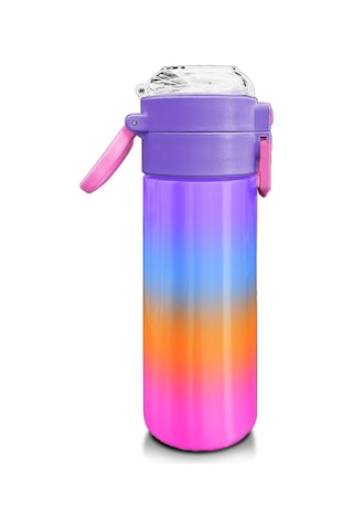 Coral High Kids Renk Geçişli Desenli Pipetli Ve Direkt İçim Çelik Termos 500 Ml 31875 Eflatun