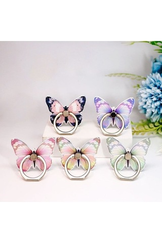 Wisdomselect 17 Lüks Evrensel Güzel Kelebek Cep Telefonu Kolu Tutucu Uygun Cep Telefonu Zil Tutucu Cep Telefonu Tutucu Soket Renkli Direksiyon Ztx6d8