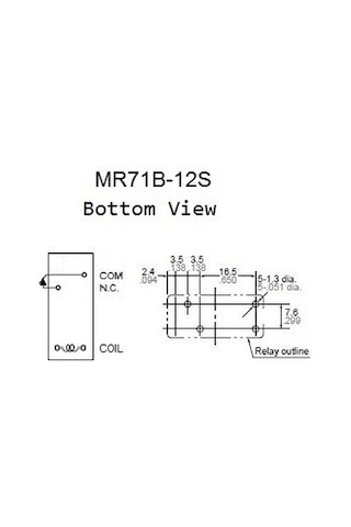 Mr71B-12S 4Pin'Li Röle Tek Kontak Normalde Kapalı 12Vdc 10A 6Adet