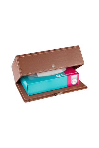 2k Suni Deri Peçetelik Mendil Kutusu 13 24 6 Cm. Taba Diğer