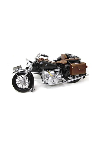 C0374 Dekoratif Metal Sepetli Motosiklet Kahve