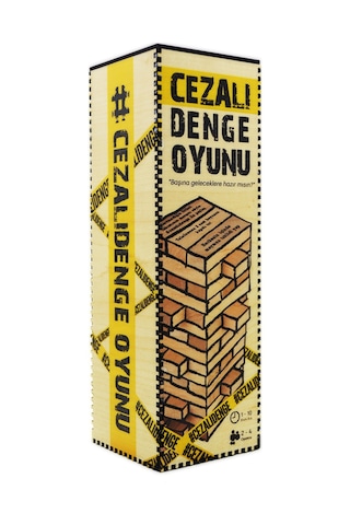 Cezalı Denge Oyunu Jenga Tarzı Ahşap Kutulu