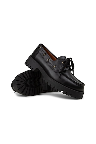 Deery Kadın Hakiki Deri Siyah Marin Loafer - 02036zsyhc02