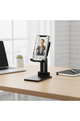 Profesyonel Masaüstü Telefon Tutucu -yapışkanlı Ev Ve Ofis Standı - 360 Derece Dönebilen Teleskopik Ayarlanabilir Kol Diğer
