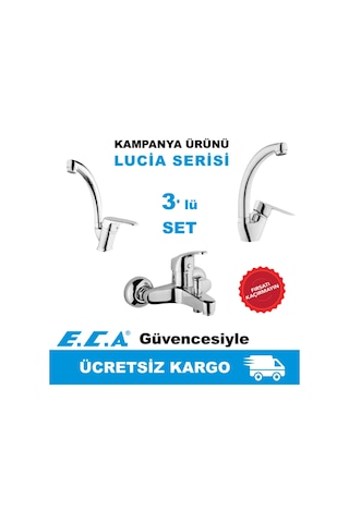 Ar Lucia Eviye + Banyo + Lavabo Bataryası (3' Lü Set)