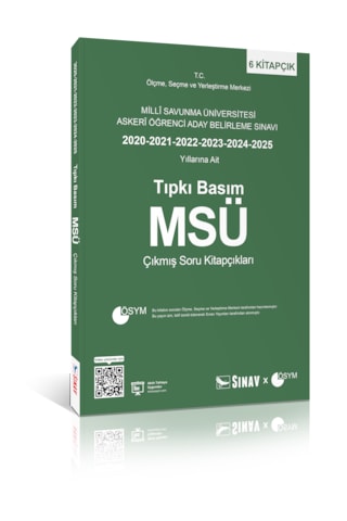 Sınav Yayınları Msü Tıpkı Basım Son 6 Yıl Çıkmış Soru Kitapçıkları