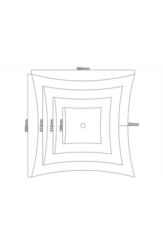 Motifpiyer Lamba Tavan Göbeği-duz4k-model-kare-iç-egri-56cm-2adet Beyaz