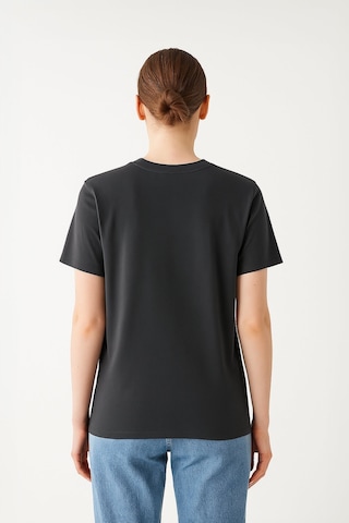 Markapia Woman Kadın %100 Pamuk Basic T-shirt Antrasit