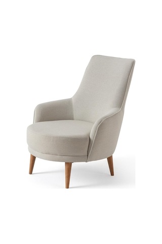 Rebul Keten Berjer Bej Tekli Koltuk Krem