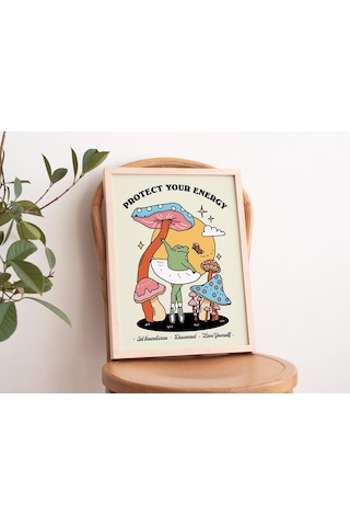 Renkli Kurbağa Baskısı, Balerin Duvar Sanatı, Retro Sözlü Poster, Öz Sevgi Onaylama Duvar Baskıları