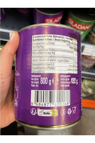 Haşlanmış Barbunya 800 Gr Süzme 480 Gr - Katkısız Ve Pratik