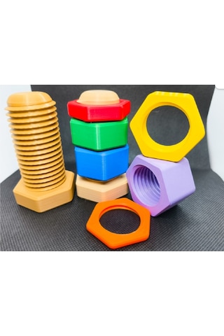 Eğitici -ince Motor Becerileri Somunlu Fidget Cıvatası M36x4
