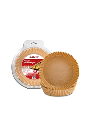 Kafem Airfryer Pişirme Kağıdı Yuvarlak 20 x 25'li 20 CM