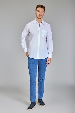 Bisse Klasik Spor Yaka Uzun Kollu Regular Fit Beyaz Erkek Gömlek Gmkls4ksp242049 D01 Beyaz