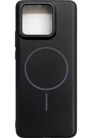 Mi 13 Pro Uyumlu Kamera Çıkıntılı Magsafe Wireless Şarj Özellikli Sert Sararmaz Silikon Kılıf Siyah