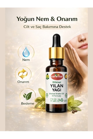 Safvital Yılan Yağı Essential Aromatic 20 Ml - Saç Dökülme Karşıtı Bakım Formülü Snake Oıl 20ml