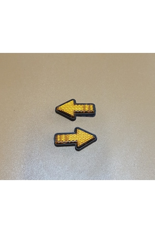 Mini Ok Yönlü Sarı Reflektör Yapışkanlı 2 Adet Plastik