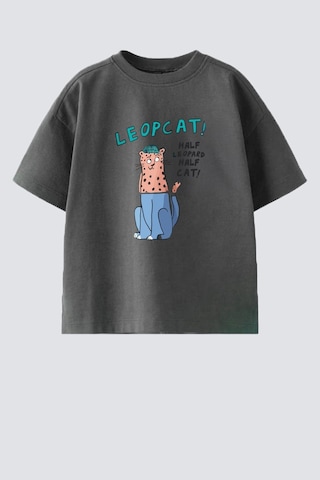Monila Erkek Çocuk Pamuklu Baskılı T-shirt Antrasit