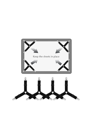 12 Adet Pink-4/12pcs Çarşaf Elastik Tutucular Kemer Sabitleyici Çarşaf Klipleri Yatak Örtüsü Battaniye Tutucu Ev Tekstili Organize Aletler