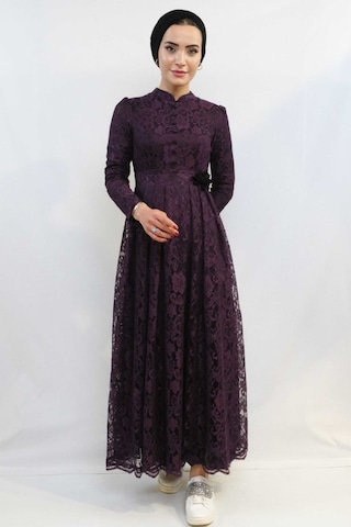 İbrahim Burak Etiler Collection Ahunisa Henna Abiye Mürdüm 5646