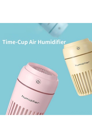 Aubyhe Hm03 Mikro Buhar Lüx Nemlendirici: 300ml Kapasite, 16 Saat Sürekli Nem, Renkli Gece Lambası, Sessiz Çalışma, Taşınabilir Pembe