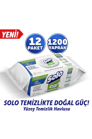 Solo Okaliptus Çam Esintisi Yüzey Temizlik Havlusu 12'li