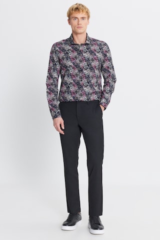 AC&Co / Altınyıldız Classics Erkek Sıyah Slim Fit Dar Kesim Yünlü Yan Cepli Takım Elbise Pantolonu Siyah