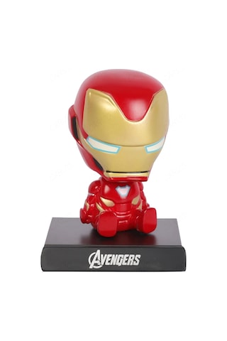 Süper Mario Kardeşler Mario Anime Sallanan Kafalı Figür Biblo Telefon Tutucu Dekoratif Masa Süsü Iron Man