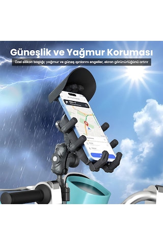 Bix Bph05 Güneşlik Başlıklı Motosiklet Bisiklet Telefon Tutucu