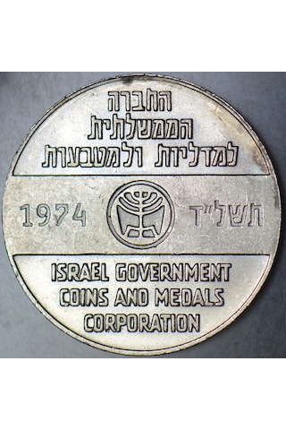 İsrail Darphanesi 25. Yıl Madalyası 30 Mm 1974 Çil -