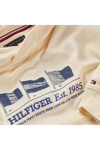 Tommy Hilfiger Waving Flag Çocuk Bej Hoodie Kb0kb09310 Bej