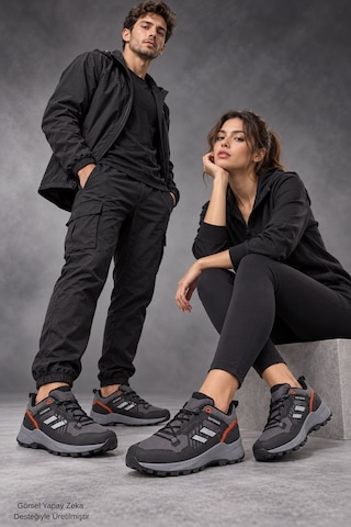 Muggo Torvex Kalın Taban Bağcıklı Kışlık Unisex Outdoor Trekking Bot Füme