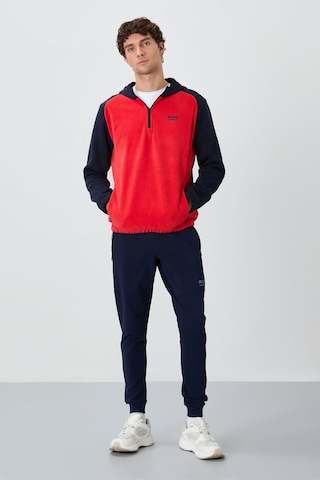 Tommy Life Ruby Fiesta Standart Kalıp Polar Erkek Sweatshirt - 88300 Kırmızı