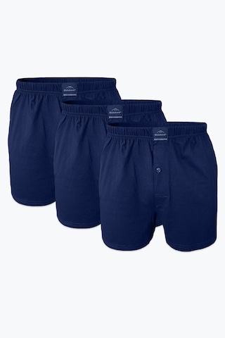 Malabadi Erkek Lacivert 3 Lü Paket Geniş Kalıp Büyük Beden Boxer %100 Pamuk Battal Boy 3m024 Lacivert