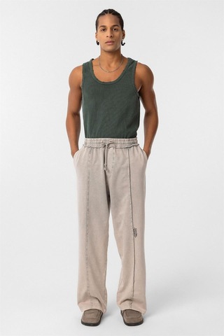 Vamos Yıkamalı Tank Top Kaşkorse Atlet Yeşil