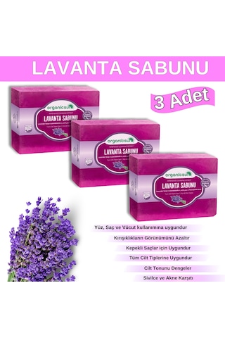 Organicsun Doğal Lavanta Sabunu 3 x 140 G